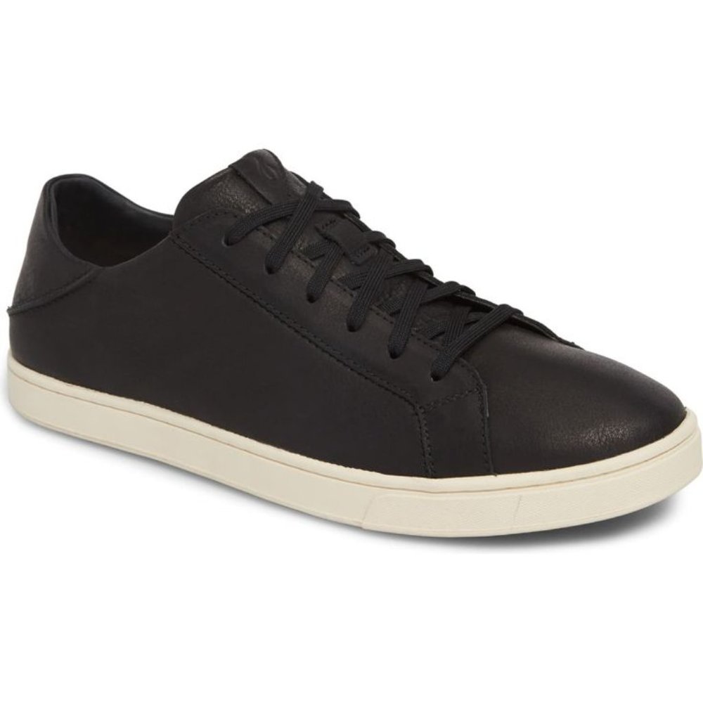 OluKai Black Minimalist Sneakers with Suede Upper